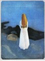 Mujer joven en la orilla 1896 Edvard Munch Expresionismo